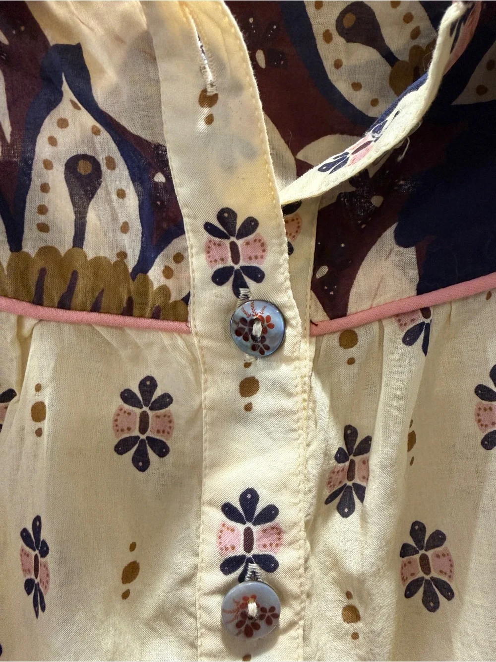 FARM Rio Ainika Chill Burgundy Blouse XS